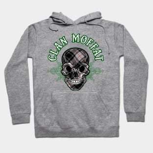 Scottish Clan Moffat Tartan Celtic Skull Hoodie